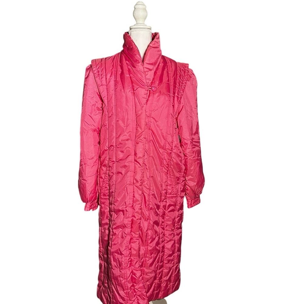 Vintage 80’s Winterset Puffer Medium Pink Barbiecore Coquette Mock Collar Coat